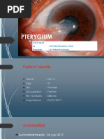 Pterygium: Case Report By: Kiki Rizki Elvandari, S.Ked Preceptor: Dr. Rahmat Syuhada