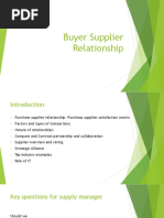 Buyer Supplier Relationship