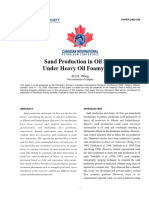 Sand Production in Oil Sand Under Heavy Oil Foamy Flow: Petroleum Society