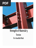 Strength of Material-5: Torsion