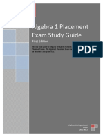 Algebra 1 Placement Exam Study Guide 2011 PDF