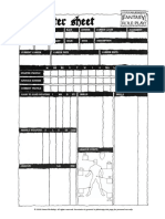 Warhammer Fantasy Roleplay First Edition - Character Sheet PDF
