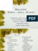 Relación Suelo Agua Planta