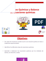 Tema 7. Tipos de Reacciones Químicas y Balance de Ecuaciones