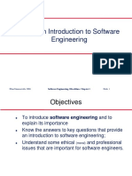 Chap 1. An Introduction To Software Engineering: © Ian Sommerville 2006 Slide 1