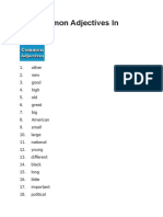100 Common Adjectives in English