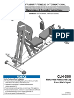 TuffStuff Evolution Horizontal Leg Press / Hack Squat (CLH-300) Owner's Manual