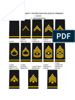 Norwich University Rank Insignias