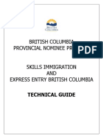 BC PNP Skills Immigration and Express Entry BC Technical Guide