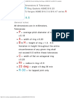 Dimensions and Tolerances of Ring Joint Gaskets Type R ASME B1620 Used With Rin