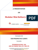 A PRESENTATION On Modular Mini Refinery Project PDF