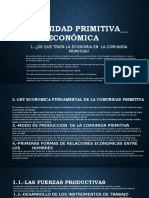 Comunidad Primitiva - Económica