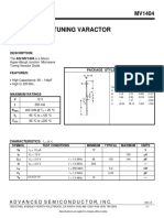 Tuning Varactor: Description: ASI MV1404