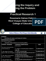 3 Identifying The Inquiry and Stating The Problem