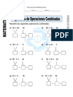 Ficha de Ejercicios de Operaciones Combinadas para Primero de Primaria (Reparado)