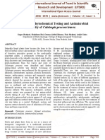 Preliminary Phytochemical Testing and Antimicrobial Activity of Calotropis Procera Leaves.