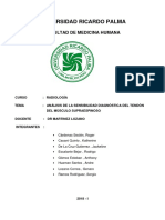 Analisis de La Sensibilidad Diagnostica Del Tendon Del Musculo Supraespinoso