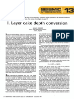 I. Layer Cake Depth Conversion SEISMIC I