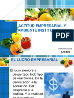 Actitud Empresarial y Ambiente Institucional