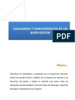 1.2. - Cualidades y Conocimientos de Un Buen Gestor