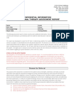 Ot Assessment Template - Selpa