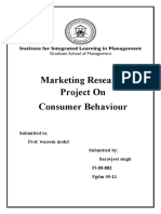 Marketing Research Project On Consumer Behaviour