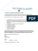 Ejercicio o Actividades Sobre El Sonido