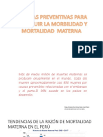 Medidas Preventivas para Disminuir La Morbilidad y Mortalidad Materna