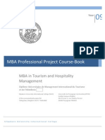 MBA Professional Project Course Book: MBA in Tourism and Hospitality Management