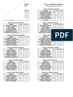 Daily Cleaners Schedule