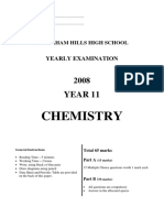 Year 11 Chemistry Examination 