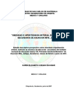 Obesidad e Hipertensio Arterial en Alumnos de Nivel Secundaria en Asuncion Mita Jutiapa