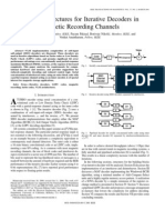 VLSI Architectures For Iterative Decoders in Magnetic Recording Channels