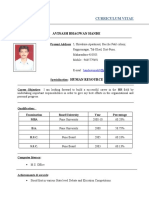 Avinash Bhagwan Hande: Curriculum Vitae