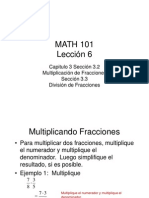 Multiplicación y División de Fracciones Lección 6