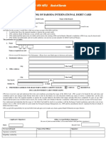 Application Form For Bank of Baroda International Debit Card