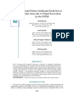 Ground Surface Settlement Prediction in Urban Areas Due To Tunnel Excavation by The NATM