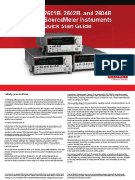 Models 2601B, 2602B, and 2604B System Sourcemeter Instruments Quick Start Guide