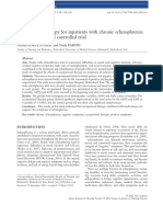 Occupational Therapy For Inpatients With Chronic Schizophrenia: A Pilot Randomized Controlled Trial