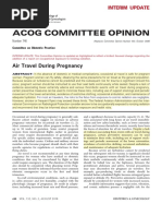 Acog Committee Opinion: Air Travel During Pregnancy