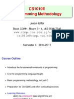 CS1010E Programming Methodology: Joxan Jaffar Block COM1, Room 3-11, +65 6516 7346