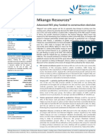 Mkango Resources : Advanced REE Play Funded To Construction Decision