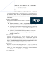 Memorandum de Planeamiento de Auditoria