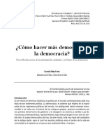 ¿Cómo Hacer Más Democrática La Democracia?