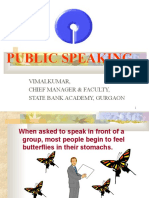 Public Speaking: Vimalkumar, Chief Manager & Faculty, State Bank Academy, Gurgaon