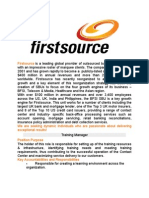 Firstsource-Training and Development