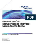 Browser-Based Interface Quick Access Guide