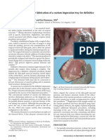 Alternate Technique For Fabrication of A Custom Impression Tray For Definitive Obturator Construction