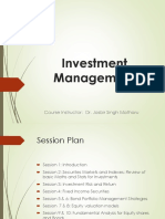 Investment Management: Course Instructor: Dr. Jasbir Singh Matharu