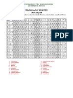 Prevencion de Desastres - Sopa de Letras